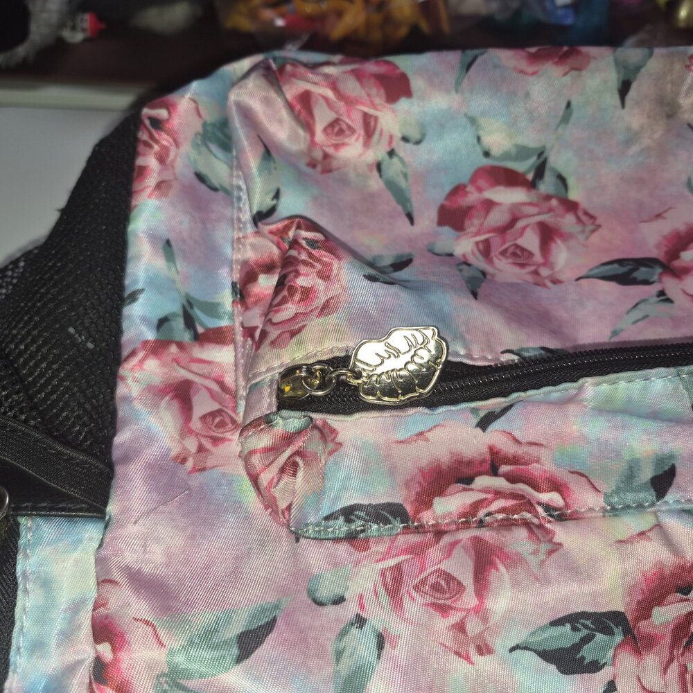 LUV Betsey by Betsey Johnson pink floral backpack - Picture 7 of 12